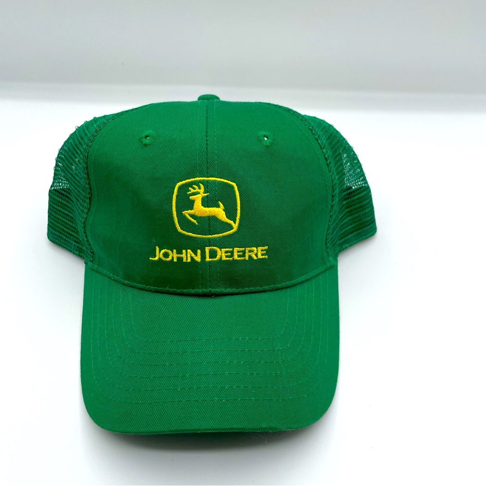 John Deere GREEN Trucker Hat Adjustable Snap Strap RN 45724‎ Hat K-Products